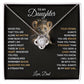 To My Daughter, You Will Always Be My Baby Girls - Love Knot Necklace