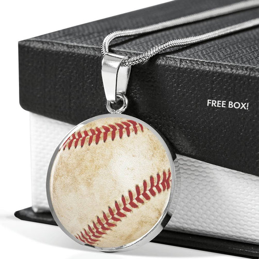 Baseball - Circle Necklace