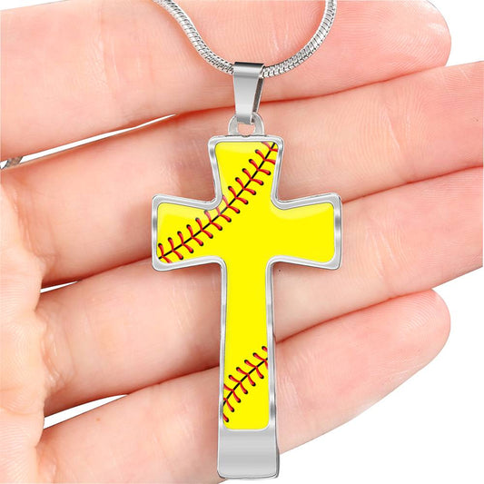 Softball Cross - with Customized Option to Engrave