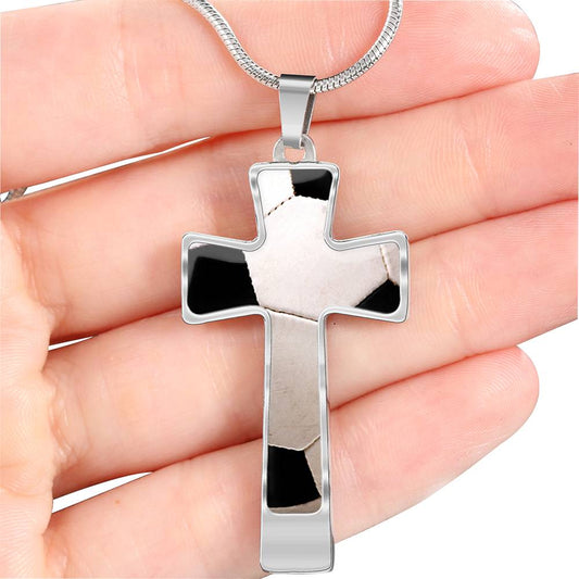Soccer - Cross Necklace with Option to Customize with Engraving