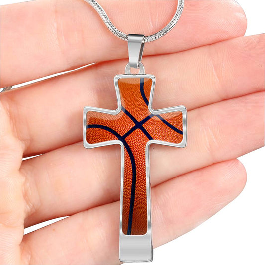 Basketball - Cross Necklace