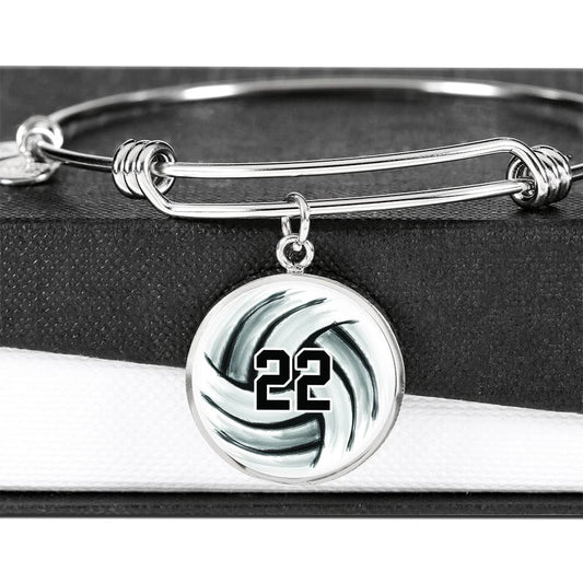 Volleyball - Circle Bracelet - Customize with Number only
