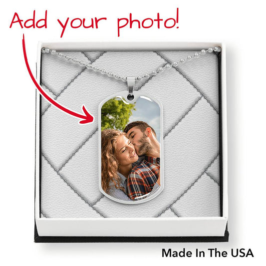 Custom Photo - Dog Tag Necklace - Volleyball